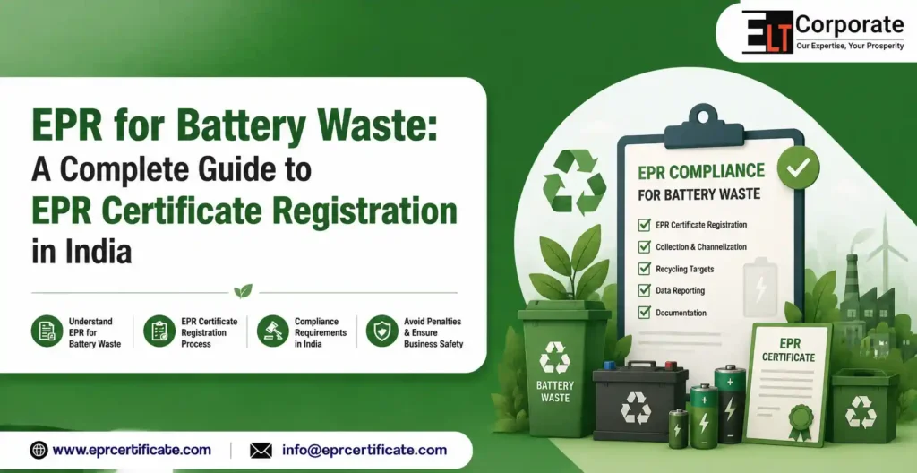 EPR for Battery Waste: A Complete Guide to EPR Certificate Registration in India