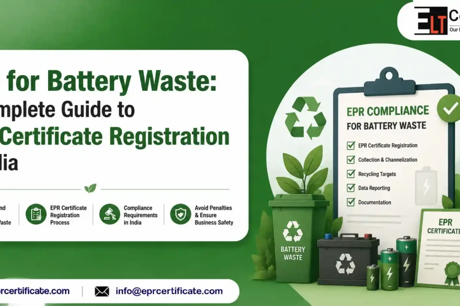 EPR for Battery Waste: A Complete Guide to EPR Certificate Registration in India